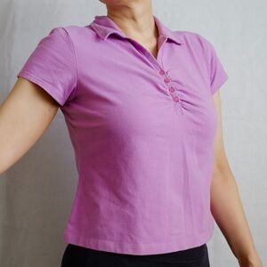 Vintage Style & Co. Purple Collared Tee